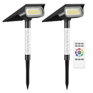 2 Pack Solar Halloween LED Garden Light Outdoor Lawn Decoration Lamp Waterproof Ground Plug Light For Yard Walkway Party Festive