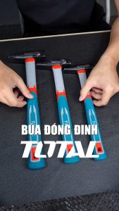 Búa đinh TOTAL 200-1000g đầu dẹp vuông thép carbon 45# búa đa năng bảo hành chính hãng