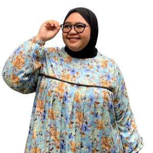 Gamis Wanita Muslimah Elya Jumbo Maxy Dress Bahan Rayon Diamond Premium Motif Bunga LD120 LD130