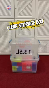 MAXONIC 13.5L STORAGE BOX WITH WHEEL | TRANSPARENT STORAGE BOX | TOY BOX | MULTIPURPOSE STORAGE BOX | KOTAK PLASTIK
