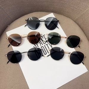 รอบแว่นกันแดดย้อนยุคกรอบโลหะ UV 400เฉดสีผู้หญิงผู้ชาย