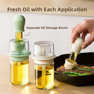 REVGUEN | High-Temperature Resistant Oil Brush with Bottle Food-Grade Storage