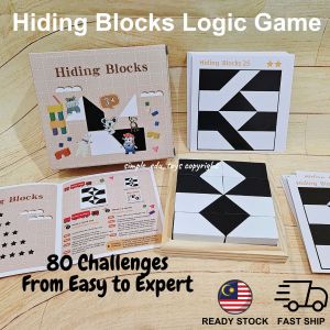 Hiding Blocks Wooden Blocks Logic Game Educational Toys Brain Teaser Logical Thinking Montessori 隐藏积木 Hiding Block Game