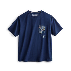 MADEN | Indigo Plant Dye Vintage Cotton T-Shirt Mens Summer