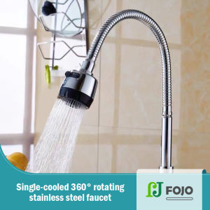 【DR】Faucets for Sink Kitchen Kitchen Faucet Stainless Steel Cold Tap Kitchen Faucet Flexible 360 Degree Rotatable Kitchen Faucet Two Effluent Modes Spout Sink Mop Laundry Sink Faucet send hose