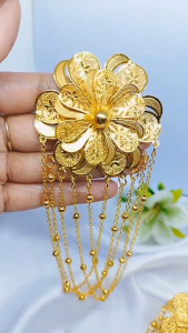 Terbaru Import Bros Pin Pita Rumbai Lapis Emas 24k Bros Kebaya Dubai Bros Pesta Perhiasan Elegant Anti Karat Tidak Mudah Luntur Fashion Aksesoris