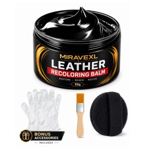 Leather Recoloring Balm Leather & Vinyl Color Restorer Conditioner – Repairs Faded & Scratched Leather Color