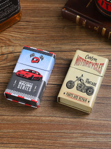 Retro Flip Cover Cigarette Box Creative Personal Soft Shell Empty Box Portable Carry-On Loose Cigarette Storage Box Iron Box