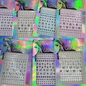 Water Drop XINGX Diamond Sticker: A Glamorous Makeup Design