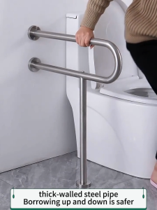 Toilet holder Toilet handle for elderly Besi pemegang tandas oku Toilet holder for elderly 304 Stainless Handrail toilet