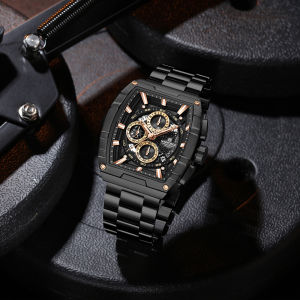 NAVIFORCE Original Mens Quartz Chronograph Watch 30m Waterproof Stainless Steel Strap Luminous Hand Calendar Stopwatch Chronograph Multifunctional Temperament Mens Casual Business Watch NF8066