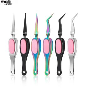 คลิปหนีบเล็บทำจากสแตนเลสสตีลอเนกประสงค์อุปกรณ์สำหรับหนีบรูปปั้นแบบโค้งแบบทำมือเครื่องมือหนีบจับอุปกรณ์ทำเล็บ