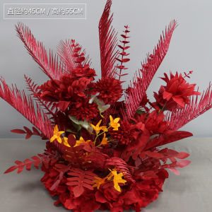 Wedding Decorative Artificial Flowers Potted Plants Runway Greeting Area Stage T-Stage Arrangement Hotel Table Centerpiece