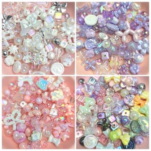 20g Y2K Acrylic Assorted Beads Flower Sweetheart Butterfly Candy Kawaii Aesthetic Beads for Bracelets DIY Jewelry Making Supply
