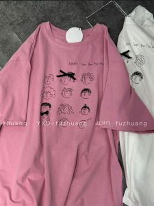 Áo Thun Cotton Tay Ngắn Mùa Hè in Họa Tiết Phong Cách Đường Phố Đa Năng Cho Nam Và Nữ Thời Trang Thường Ngày Cổ Tròn Dài Vừa Phải