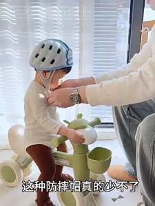 SKISOPGO Adjustable Soft Cotton Baby Safety Helmet with Cute Animal Design for 6-12 Months