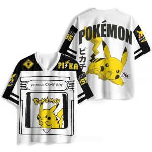 Bandai | Summer 2026 Pokemon Pikachu "Little Smart Hat" Baseball Suit Themed 3D Print Breathable Quick Drying T-shirt