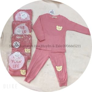 Bộ quần áo Dài Tay bé gái  Minkymom chất cotton lạnh co giãn 4 chiều cho  bé Gái 7-20kg