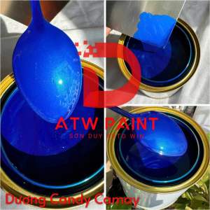 Sơn Màu Xanh Dương Candy Camay sơn Auto Lacquer (1K) đóng lon 500g