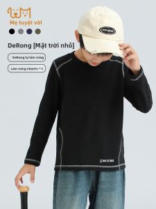 LB.BEAR | Thickened Fleece Underwear T-shirt for Boys and Teenagers