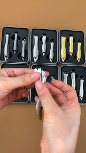 Nail Clipper Trimmer Stainless Steel Antisplash Nail Cutter Large Sharp With Catcher & Nail File