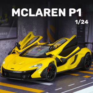 1:24 Scale Mclaren P1 Alloy Car Model Diecast Car Sound Light Car Lovers Collection Kids Birthday Gift Metal Boys Toys