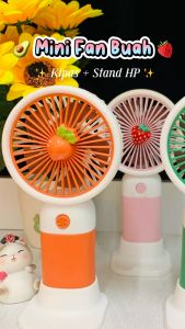 KAMJE Kipas Angin Mini Portable 2in1 Stand Berdiri Genggam USB Charger