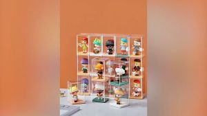 6pcs [Upgrade Big] Stackable Figures Display Case Acrylic Collectible Toy Figures Blind box dolls protector Display Case