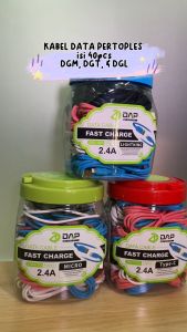 DAP DG Series Kabel Data Type-C Micro & Lightning USB Port 100cm Fast Charging 2.4A Garansi 1 Tahun