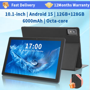 10.1Inch Tablet 2025 Upgraded Android 15 Tablets with Keyboard 12GB+128GB(1TB Expandale) Octa-Core 13MP Dual Camera 6000mAh