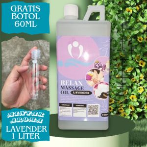 Massage Oil RELAX aroma LAVENDER (1Liter) Minyak Zaitun Aroma terapi pijat urut dan refleksi