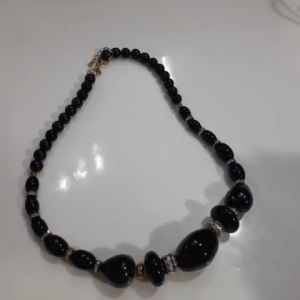 Dây chuyền chuỗi hạt phối gốm trang sức Nhật vintage cổ điển second hand