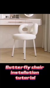 เครื่องดื่ม เก้าอี้แต่งหน้า โต็ะแป้ง อีห้องนอน นอน นั่งสบาย สวย แต่งห้อง ผ้า ขน หนานู บุหนาง 33*36*67 ชม