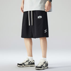 Ice Silk Mens Shorts Loose Fit Lightweight Quick Dry Drapey Summer Casual Pants Big Size Trendy Five-Quarter Length