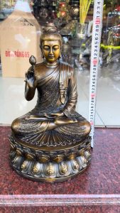 Tượng phật thích ca liên hoa bằng đồng cao 40cmrộng đế 26x24cm- 10kg -Tượng thích ca cầm hoa sen