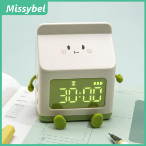 Cartoon Creative Milk Box Alarm Clock Multifunctional Student Dedicated Electronic Alarm Clock Childrens Student Bedroom Alarm Clock