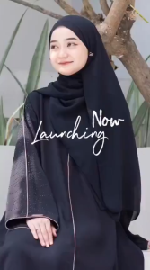 TOF Gamis Abaya Anak Perempuan Kekinian 13-17 tahun Baju Muslim Anak Remaja Modern Soraya Abaya Crinle Panjang Dress Cewek Polos Nyaman