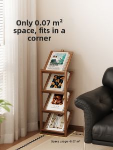 Floor-standing Slanted Magazine Display Rack Newspaper Stand Brochure Holder Storage Shelf Commercial Office Furniture