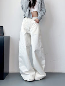 High Waist Wide Leg Pants Women Loose Fit Casual Trousers Spring 2025 plus Size Fashionable Drapey Straight Cut Suit