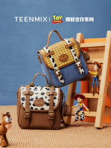 Teenmix Toy Story Collaborative Hossi Womens Large Capacity Backpack Single Shoulder Crossbody Bag Casual Simple Style 2025 New Model