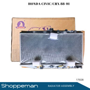 17028 HONDA CIVIC CRX 1988-1991 RADIATOR ASSEMBLY A/T 325x668x22mm PA22 1ROW 19010-PM3-901