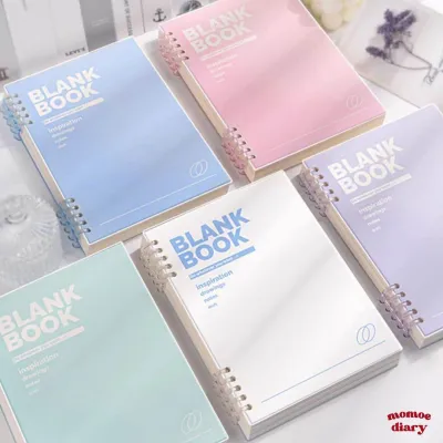 Blank Book Notebook A4 A5 B5 / Buku Tulis / Diary / Loose Leaf / Note Pad Aesthetic Korea Anak Sekolah Kuliah & Kantor