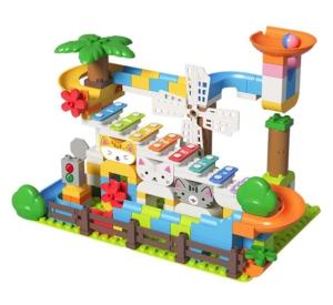 Kids Colorful Creativity Building Blocks Piano Slide | 滚动音符钢琴滑道积木 [WITHOUT ORIGINAL PRODUCT BOX]