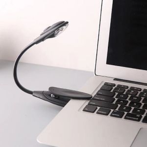 Lampu LED Baca Buku Mini Clip Lamp Reading Light Travel Portable