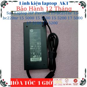 Sạc Laptop HP Pavilion 15-bc251nr 15-bc220nr 15 5000 15 5100 15 5200 17 5000 17 5100 17 5200 Sạc HP 19.5V-7.7A-150W chân kim nhỏ(4.5*3.0)