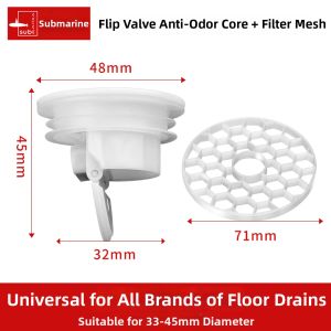 Submarine | Anti-odor Drain Core Universal