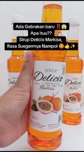 Delicio Sirup Rasa Markisa 450 ml kemasan botol plastik
