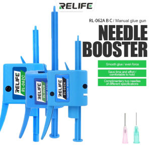 RELIFE RL-062A 062B 062C Manual Glue Needle Flux Pusher for 10CC/30-60CC/3-5CC Solder Paste Oil Solder Paste Injection Push Tool