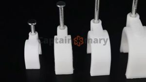 100PCS Round/Flat Cable Clamp Nail Clips For Ethernet TV Phone Cables - PVC Clips
