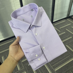 เสื้อเชิ้ตแขนยาวลำลองสำหรับผู้ชาย ดูดซับเหงื่อ ระบายอากาศได้ดี ดูแลง่าย ใส่สบาย สำหรับผู้ชาย ฤดูร้อน 2025